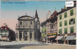 Yverdon - Place Pestalozzi - Litho