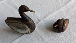Enten Holz mit Kupfer-Messing Beschlägen gek.1989 in Indien