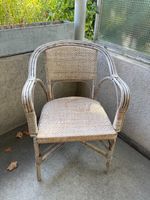 Vintage Rattan Armlehnenstuhl