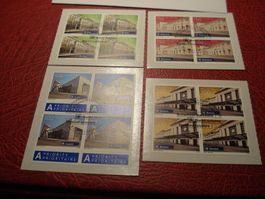 Satz Dauermarken Bahnhöfe, 2016, FDC + Lose 4erblock ET-o