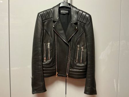 Damen Lederjacke Balmain schwarz, NEUWERTIG! FR 40