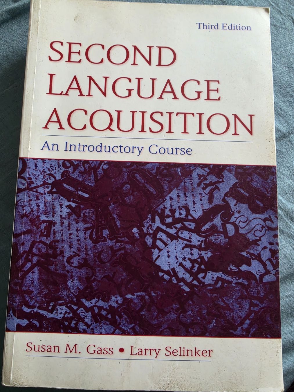 Livres: Second Language Acquisition, S. Gass & L.Selinker, Gebraucht – D'occasion à Oberbipp par tori17