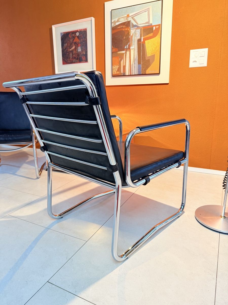 Flexform Poltrone: Flexform Sessel & Tisch Leder Sessel – Usato da Grenchen venduto da Nur_2540 6