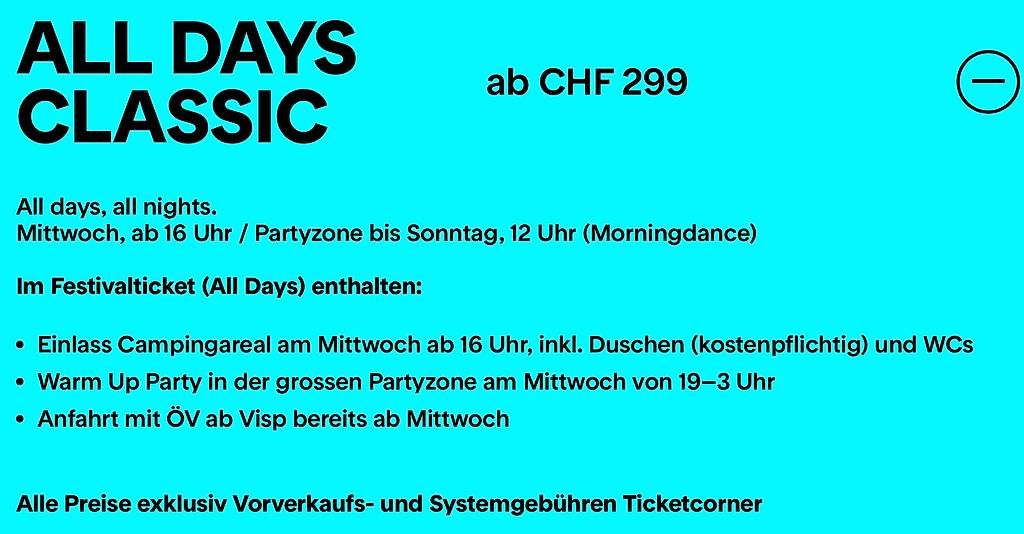 Tickets: 2x ALL DAY Gampel Tickets – Gebraucht aus Bern von mari773 1