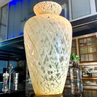 MURANO VINTAGE XL VASE, VERMUTLICH VENINI, H-33 CM, TOP