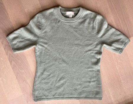 Kaschmir Pullover, Gr. M, 1/2 Arm, lindengrün