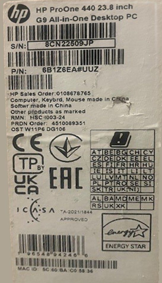 Hewlett Packard PCs: HP All-in-One PC – Gebraucht aus Therwil von WCP4153 3