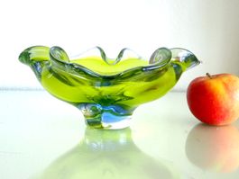 Glas Schale Aschenbecher Bowl Murano Formia