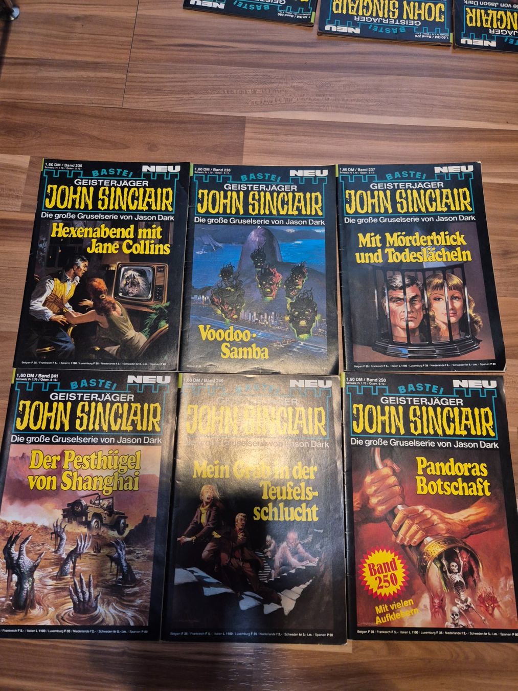 Libri: John Sinclair Grusel Romane 6Stk B – Usato da Schwarzenburg venduto da Flamingo07