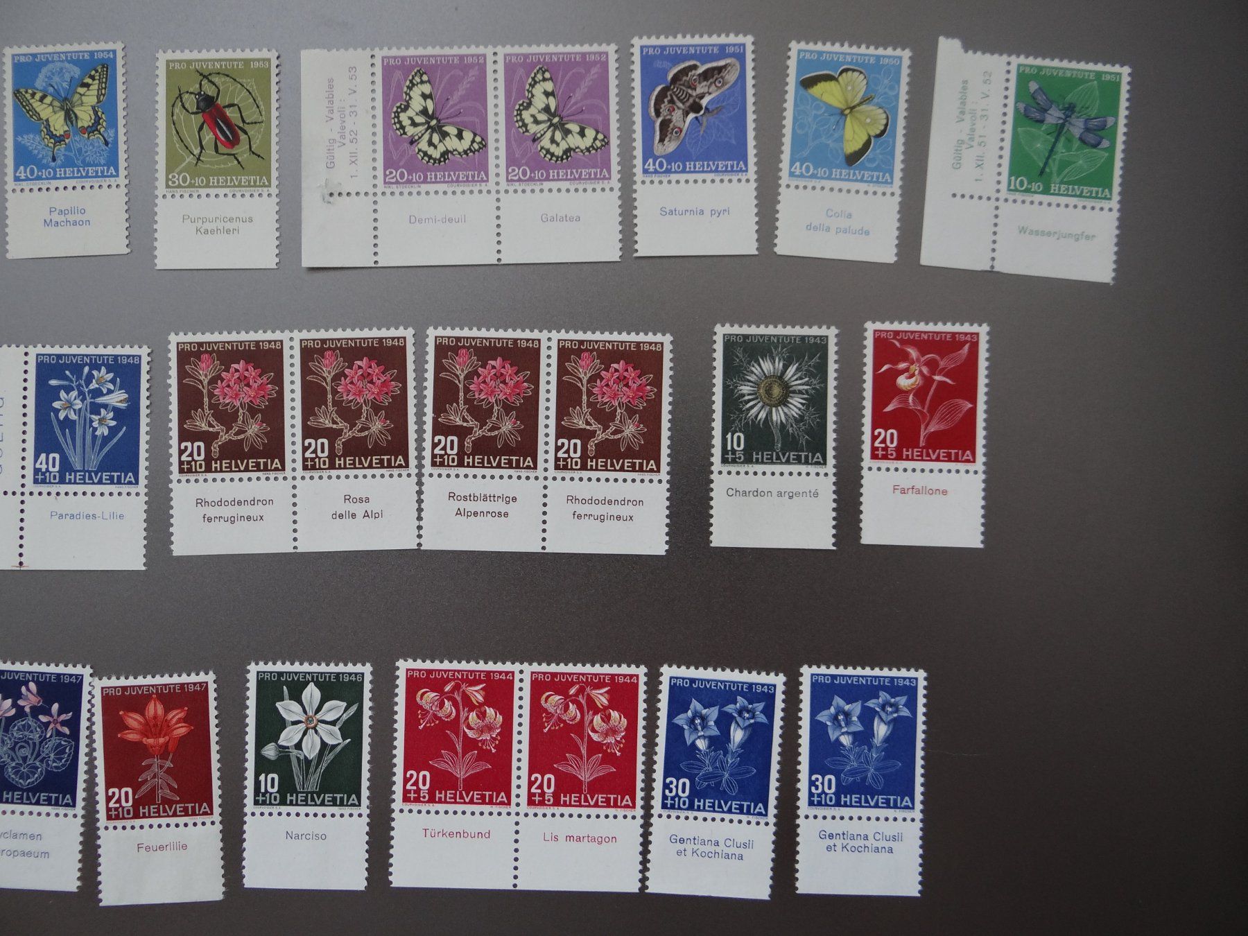 Alle Briefmarken: Pro Juventute mit Tabs postfrisch** ab CHF 1.-- – Neu (gemäss Beschreibung) aus Kriens von Na4 2