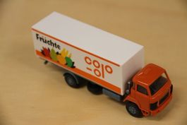 Saurer, Coop Früchte, 2 Achs-Kastenwagen, Hebebühne, Neu