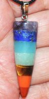 Halskette A-874 – 7 Chakra Edelsteine – ca. 43x15mm
