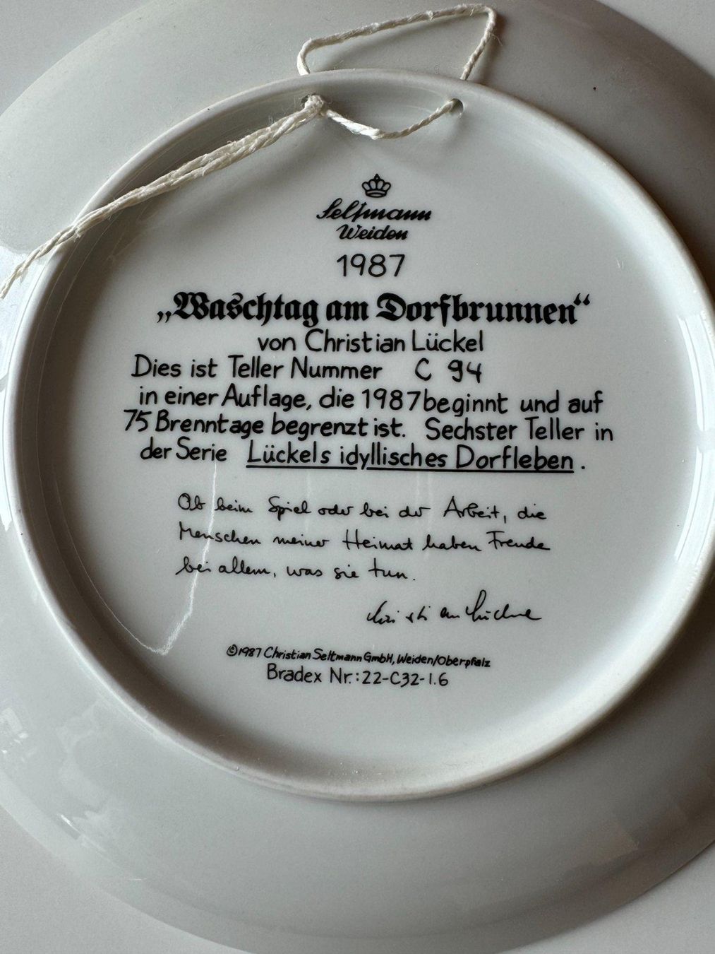Piatti: Sammlerteller von Christian Lückel – Usato da Zürich venduto da osi_k56w 1