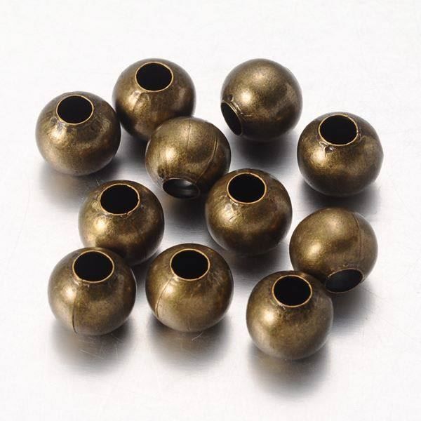 Perle (finte): 10 Metallperlen bronze  10mm – Nuovo (secondo la descrizione) da Alpnachstad venduto da perlengaby 1