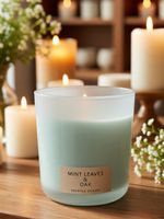 Duftkerze gross mint leaves and oak mit Holzdochten NEU