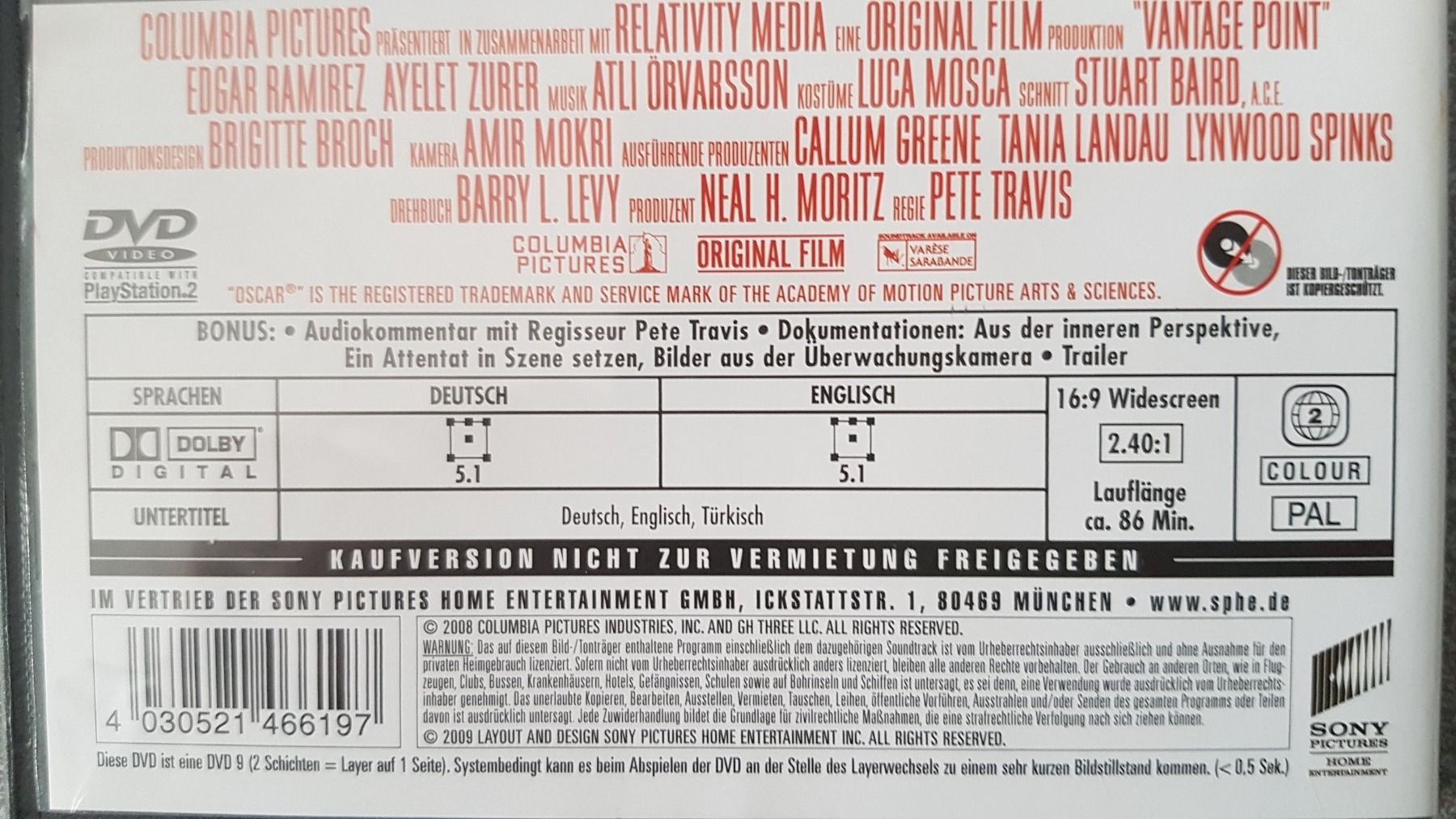 Tutti i DVDs: DVD 8 Blickwinkel / Dennis Quaid – Usato da Oetwil am See venduto da fineli2 1