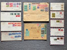 Lot Briefe aus USA nach der Schweiz 1945-67