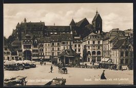 AK Basel, Barfüsserplatz mit Lohnhof