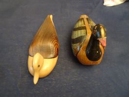 Vintage Holzenten, 2 Stk. Eine von Bally Schönenwerd