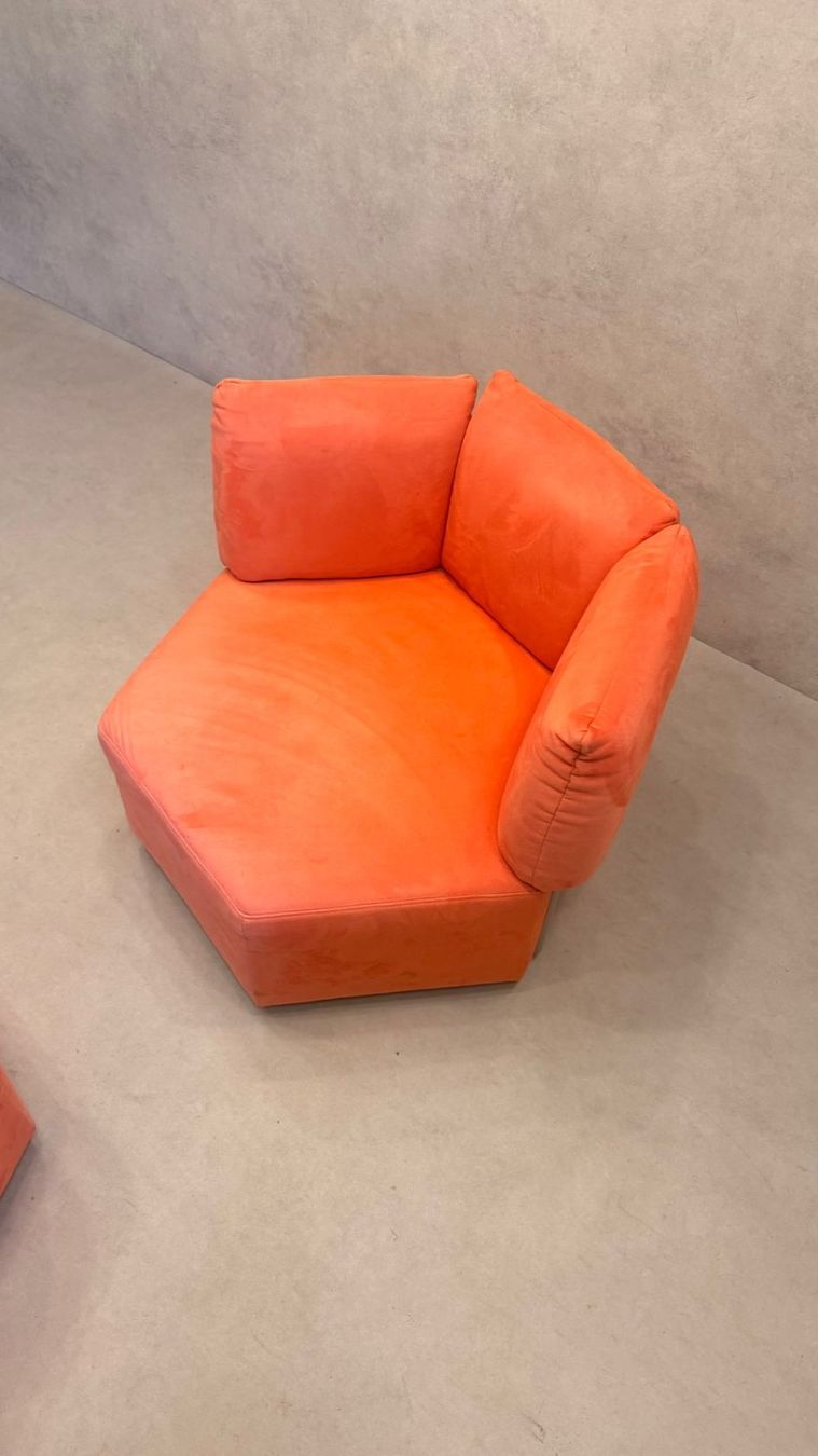 Poltrone: 6-eckiger Design-Sessel in Hexagon-Form mit Hocker – Usato da Rickenbach ZH venduto da Der-Insider 2