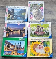 6 Ravensburger Puzzle 1000 Teile