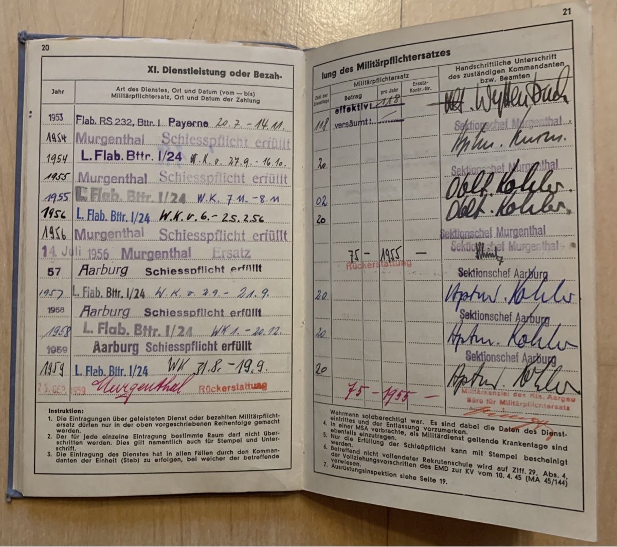 Libri: Altes Dienstbüchlein der CH Armee – Usato da Goldingen venduto da Bergler012 5