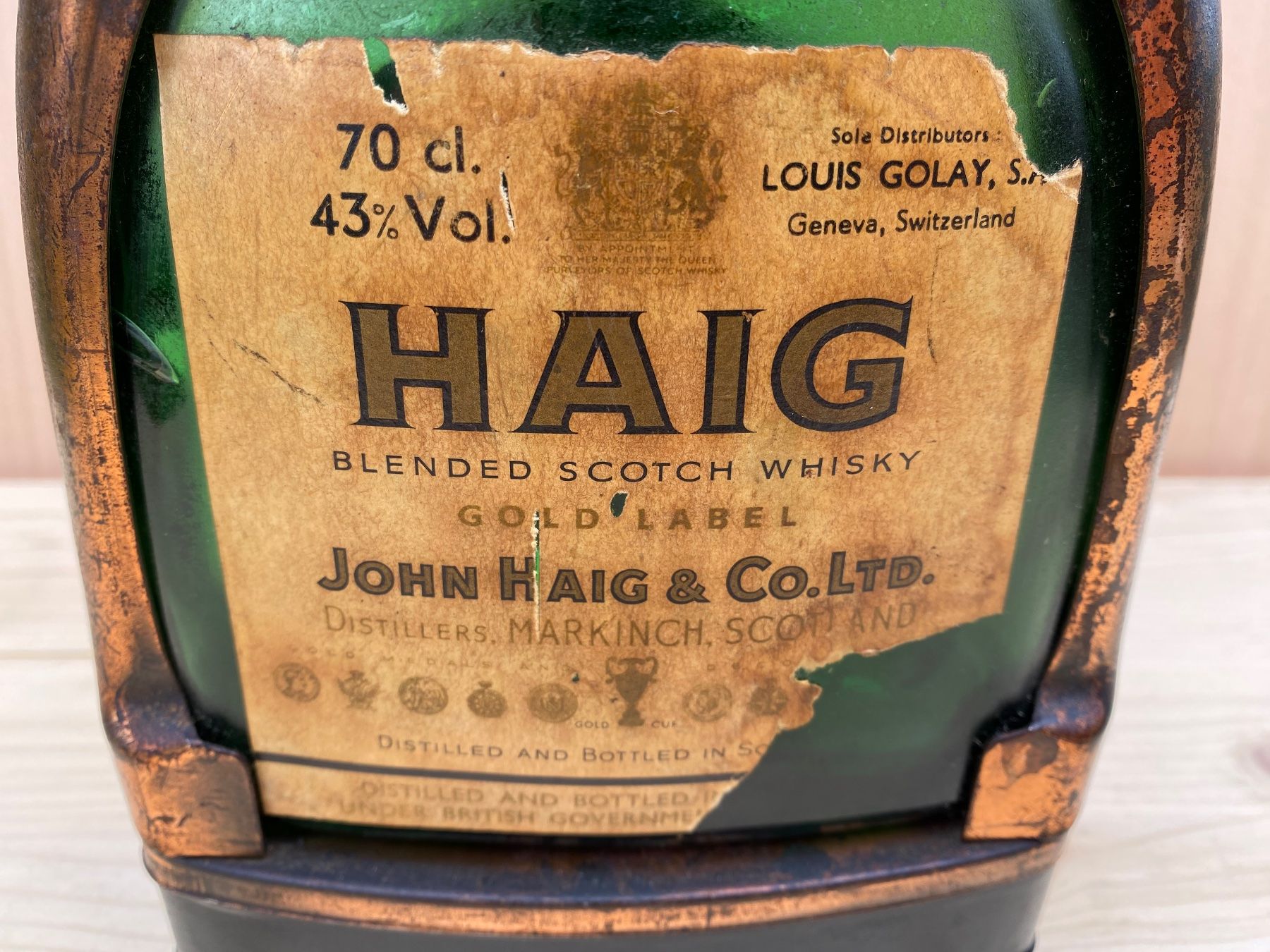 Altro: antiker John Haig & Co. Whisky Flachmann – Usato da Feldbach venduto da Olive1 1