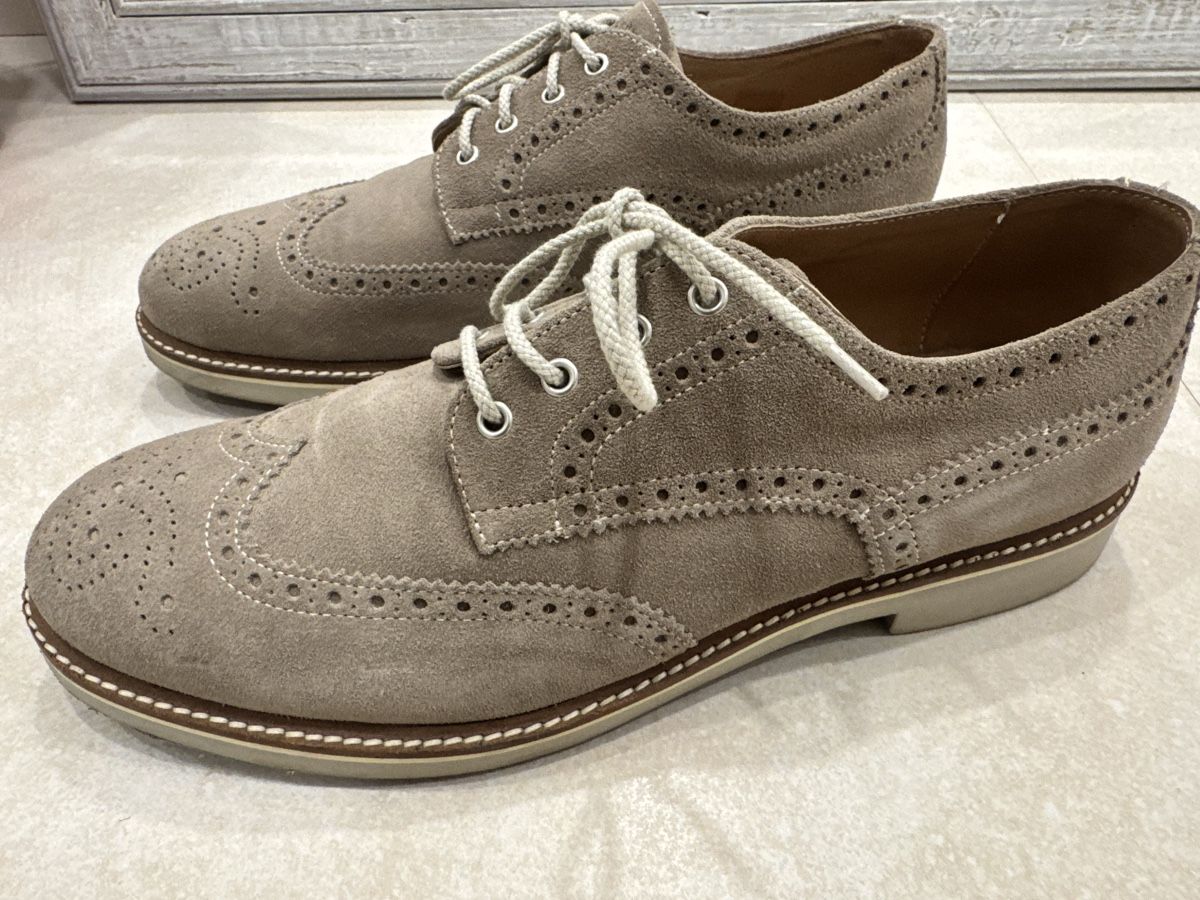 Scarpe da uomo: Samsonite Suede Brogues - mauve color – Usato da Corsier GE venduto da Arca_ReLife 1