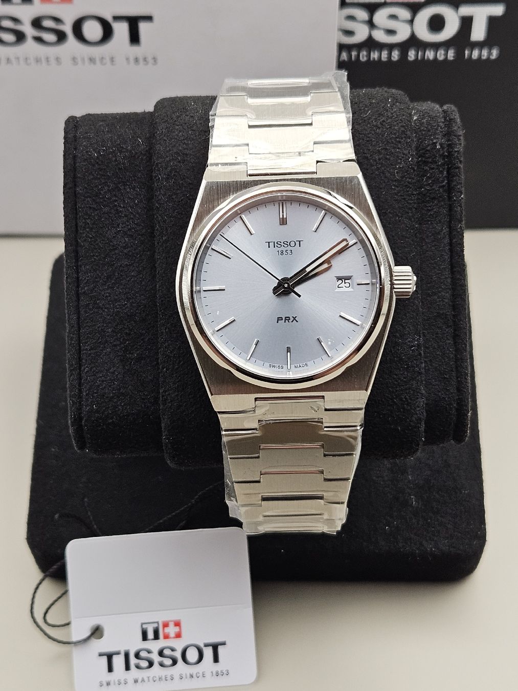 Tissot Orologi: NEU | Tissot PRX Hellblau - T137.210.11.351.00 – Nuovo e nell'imballaggio originale da Villmergen venduto da LuxusWatchCH
