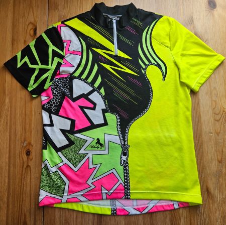 Radtrikot Blacky vintage Grösse XL Velo Fahrrad Trikot retro