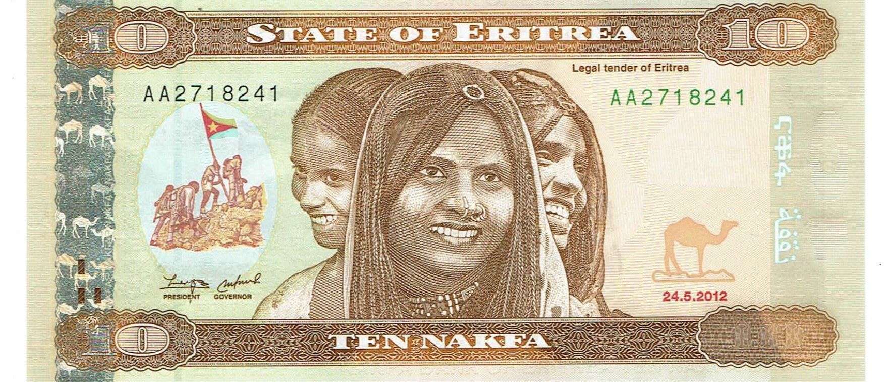 Banconote: Eritrea 10 Nakfa 2012 P-11 Serie AA UNZ – Nuovo (secondo la descrizione) da Steffisburg venduto da ber_8htf