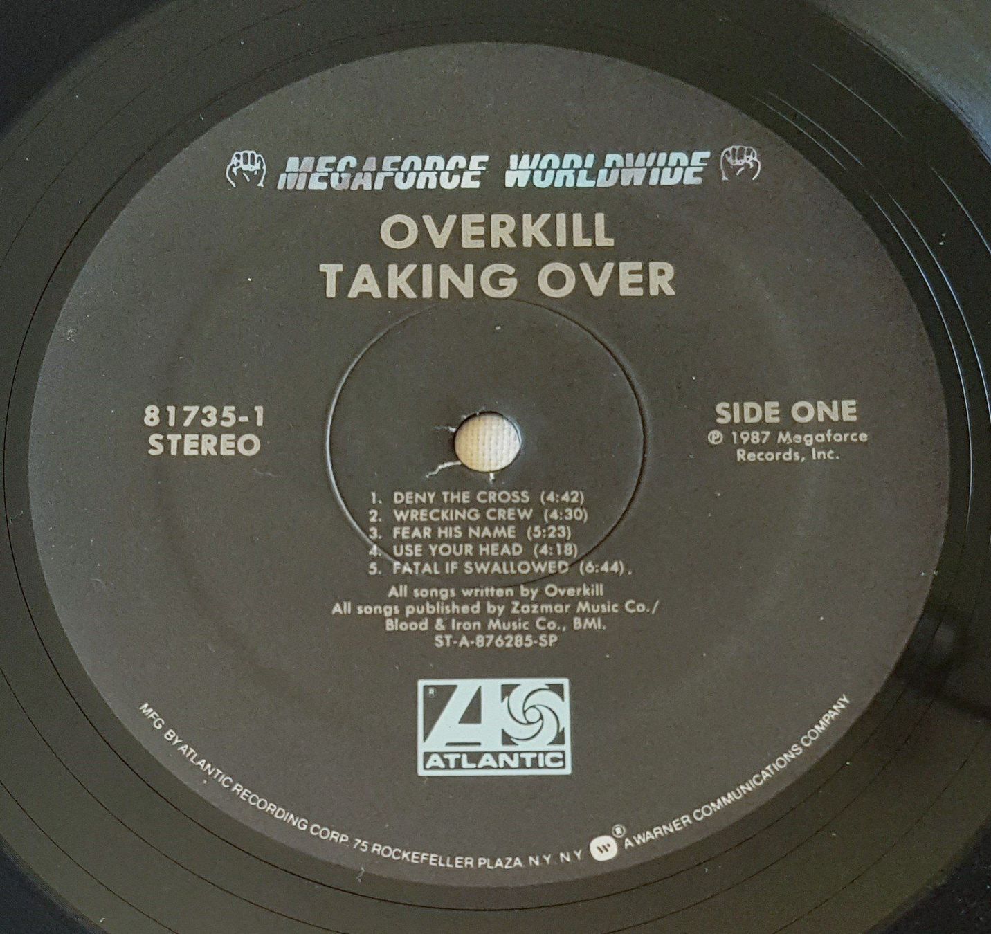 Dischi in vinile: Overkill – Taking Over - LP - 1987 - Rare US First Press – Usato da Uster venduto da Zardodel 4