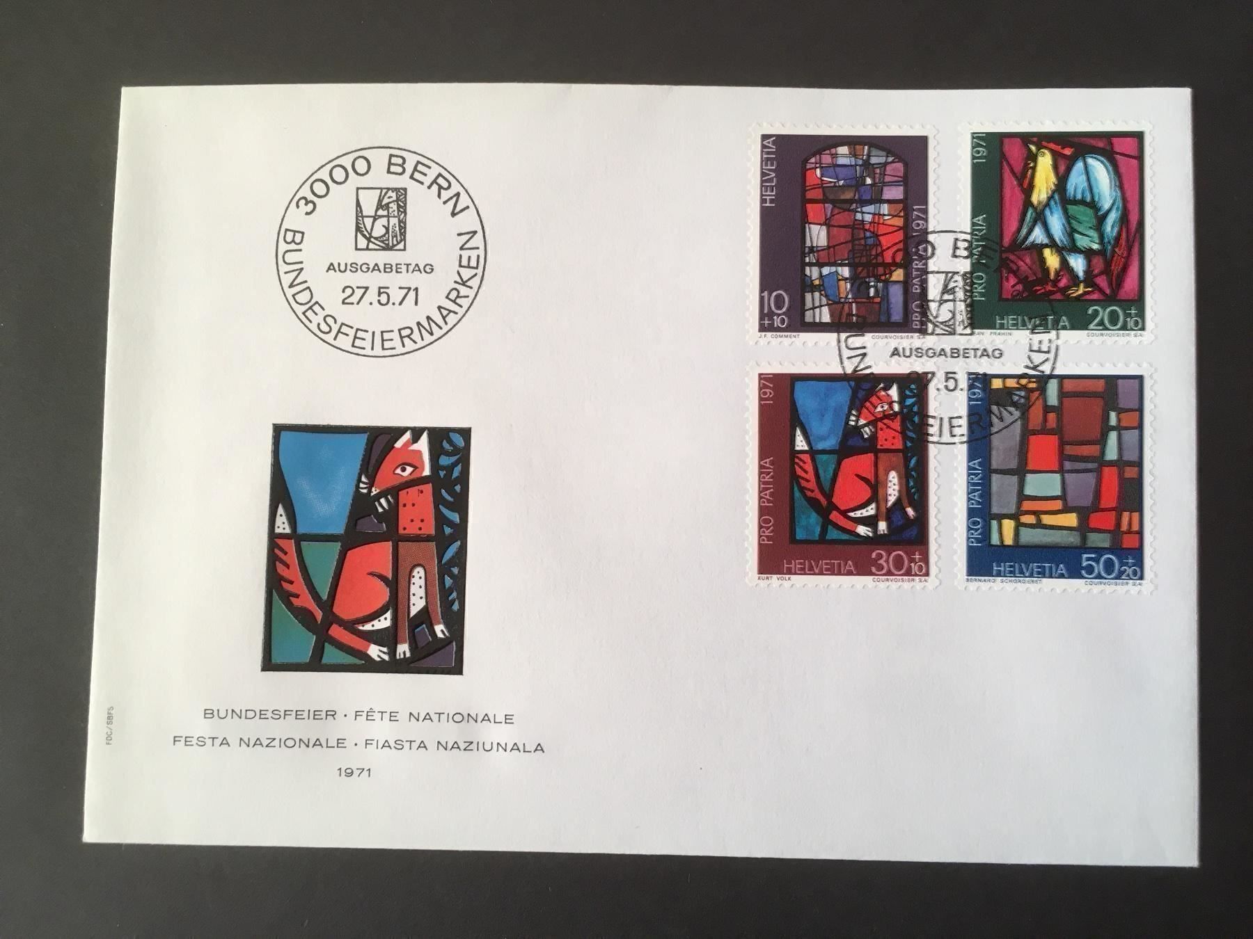 Tutti i francobolli: Pro Patria Brief 1971 – Usato da Baar venduto da Pulsatilla