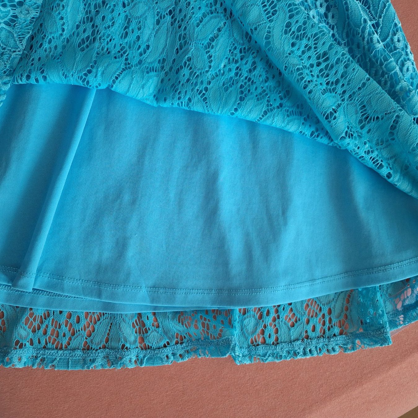 Vestiti & Gonne: Hellblaues Sommerkleid,mit Spitzen , Gr. 152 – Usato da Hettenschwil venduto da Schneuggi2 1