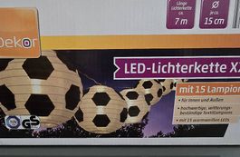 2x 15 fussball lichterkette 15cm,gebraucht,stromk.