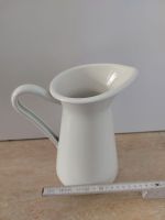 Cruche en émail blanc vintage — 25 cm — Belle décoration 