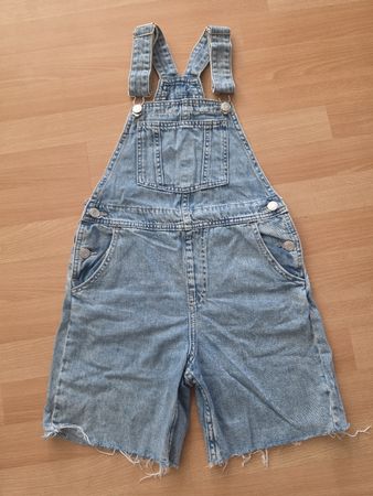 Kurze Jeans Latzhose Gr.140 von H&M