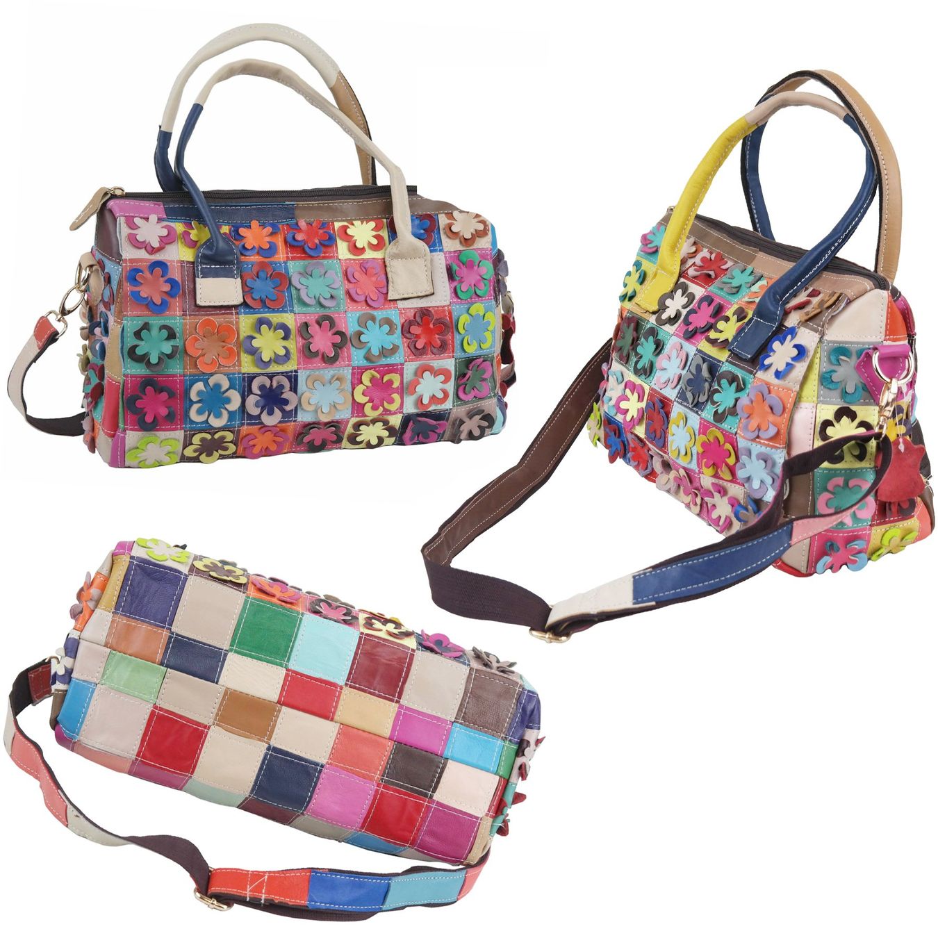 Sacs femmes: Damentasche Echtleder Tasche, Ledertasche/pink-multi/neu – Neuf avec emballage d'origine à Wohlenschwil par ABC-Vintage 4