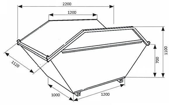 Contenitori edile: Deckelmulde / Allzweckmulde 1.8m3 – Usato da Finstersee venduto da Besmer77 4