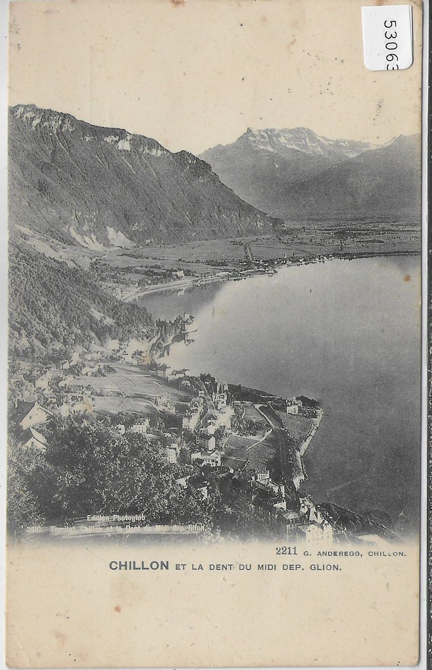 Cartoline postali: Chillon et la Dent du Midi - Glion – Usato da Ettingen venduto da Kartenplanet