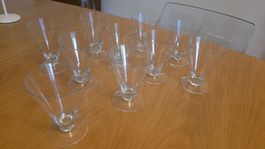 10er Set Dessert- / Eisglaeser, Vintage, gut erhalten!