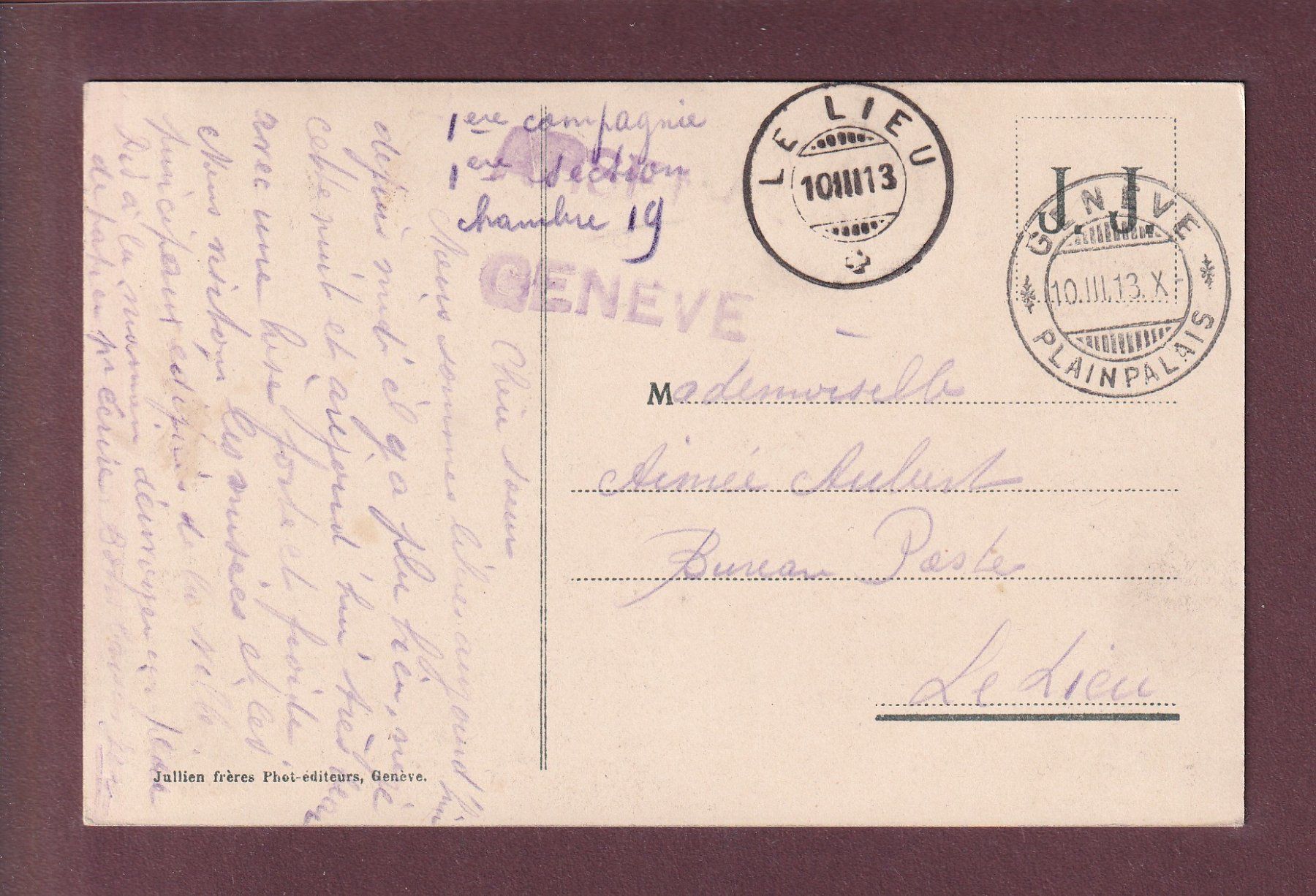 Cartes postales: GENEVE - Chapelle russe - 1913 – D'occasion à Pully par nicecards 1