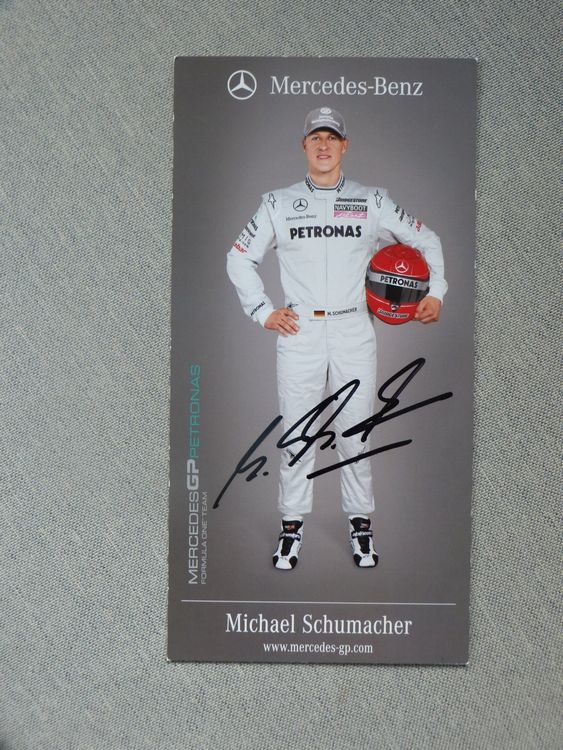 Autographe original Michael Schumacher /// autographe signé