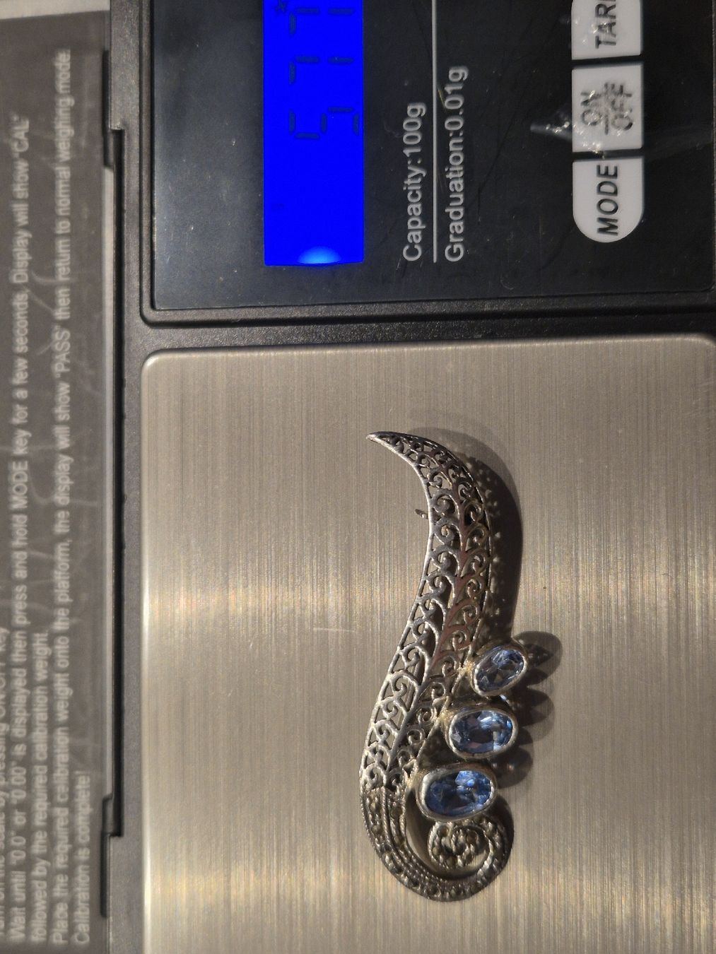 Spille & Fermagli: Silber Brosche Vintage Schmuck Topas Unikat – Usato da Russikon venduto da eunicetungol 1