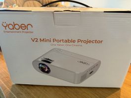 Mini Beamer Yaber V2 mit Leinwand weiss sehr guter Zustand