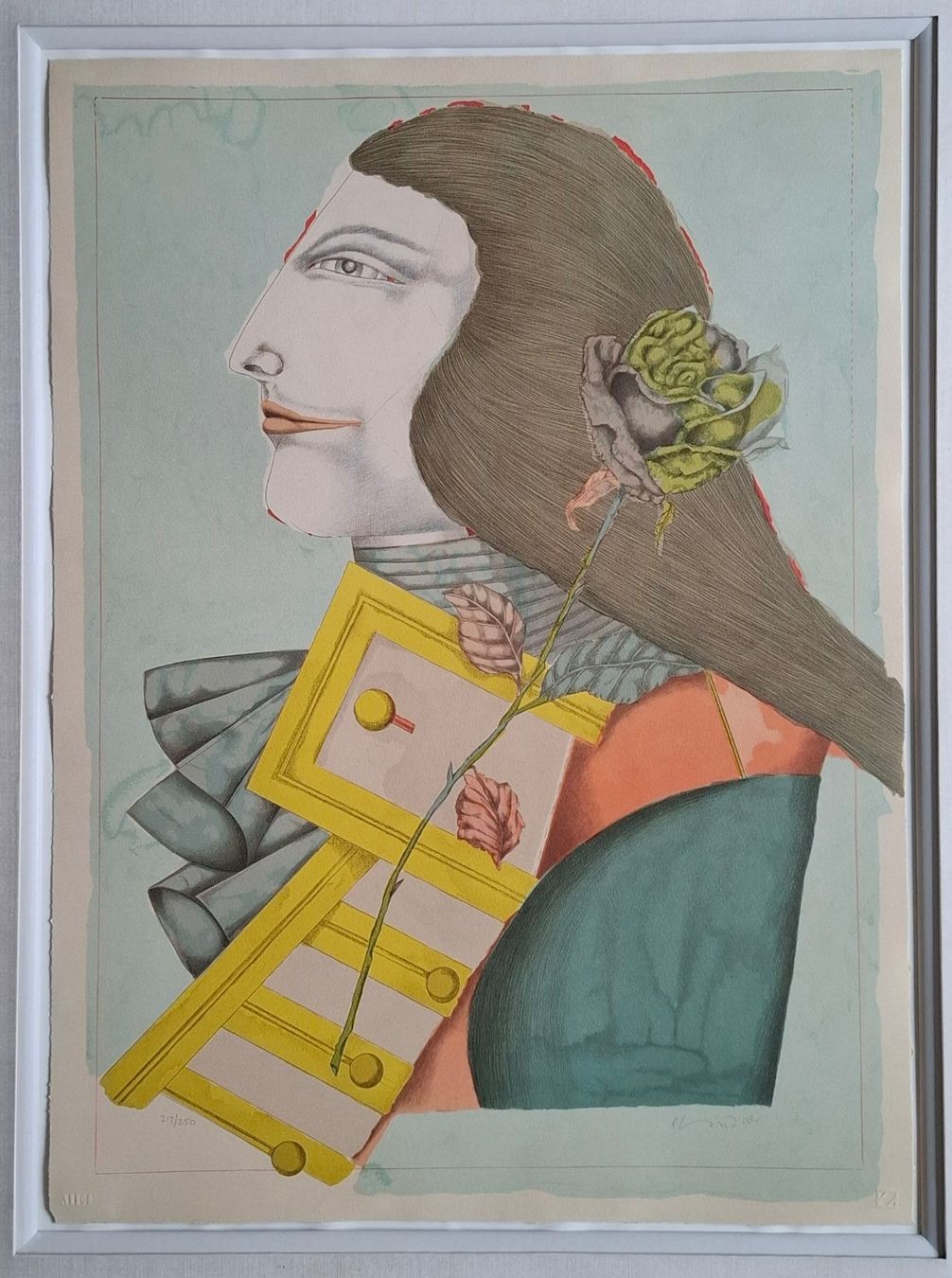 Grafica & Litografie: Richard Linder "Rosenkavalier" Litho 217/250 – Usato da Aarburg venduto da Rosen_Rot 1