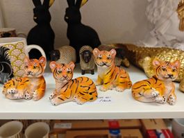 Deko Tiger klein, orange (Baby Tigerli) - 4 Motive erhältlic