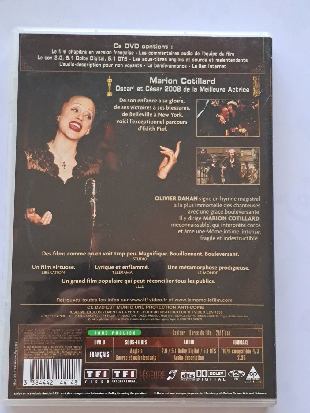 Tous les DVDs: DVD Film La Môme  – D'occasion à Pully par bro_n52j 1