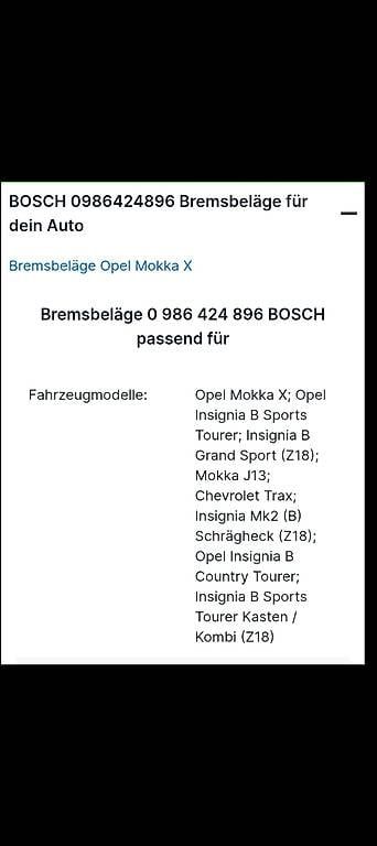Opel Tutti pezzi di ricambio auto: Opel Mokka Bremsbeläge – Nuovo e nell'imballaggio originale da Buttisholz venduto da gaz_n2xy 3