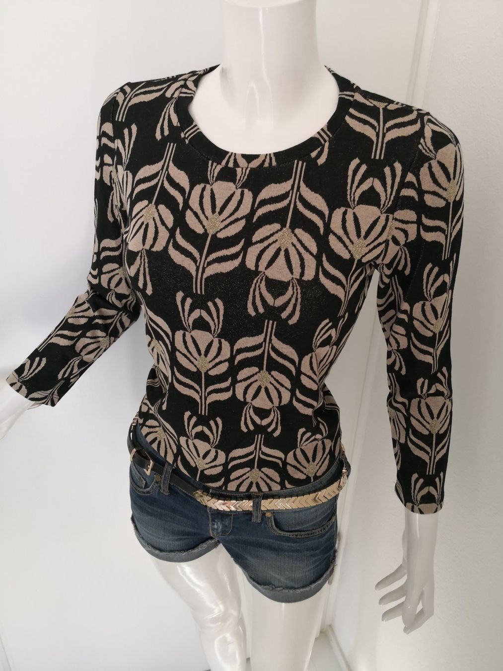 Zara Pullover & Sweatshirts: 🤩ZARA PULLOVER SCHWARZ-GOLD BLUMEN MUSTER NEU – Neu (gemäss Beschreibung) aus Olten von Naja-Twins-Twins 5